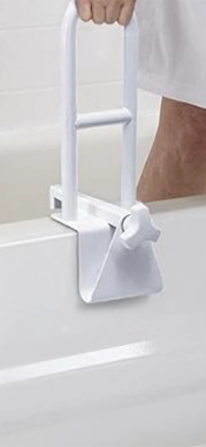 Adjustable Tub Grab Bar - White