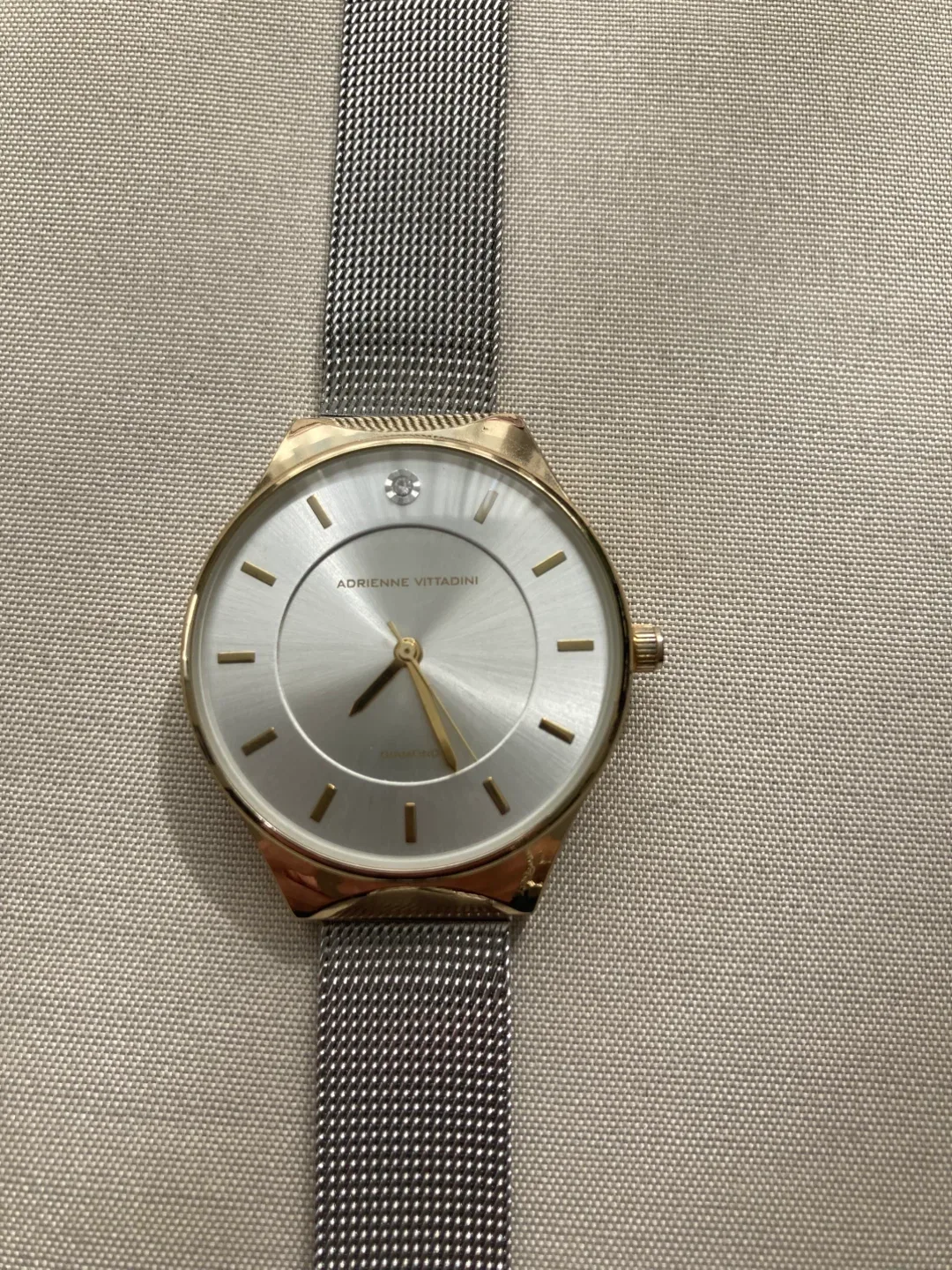 Adrienne Vittadini Two Towned w/ Diamond Watch