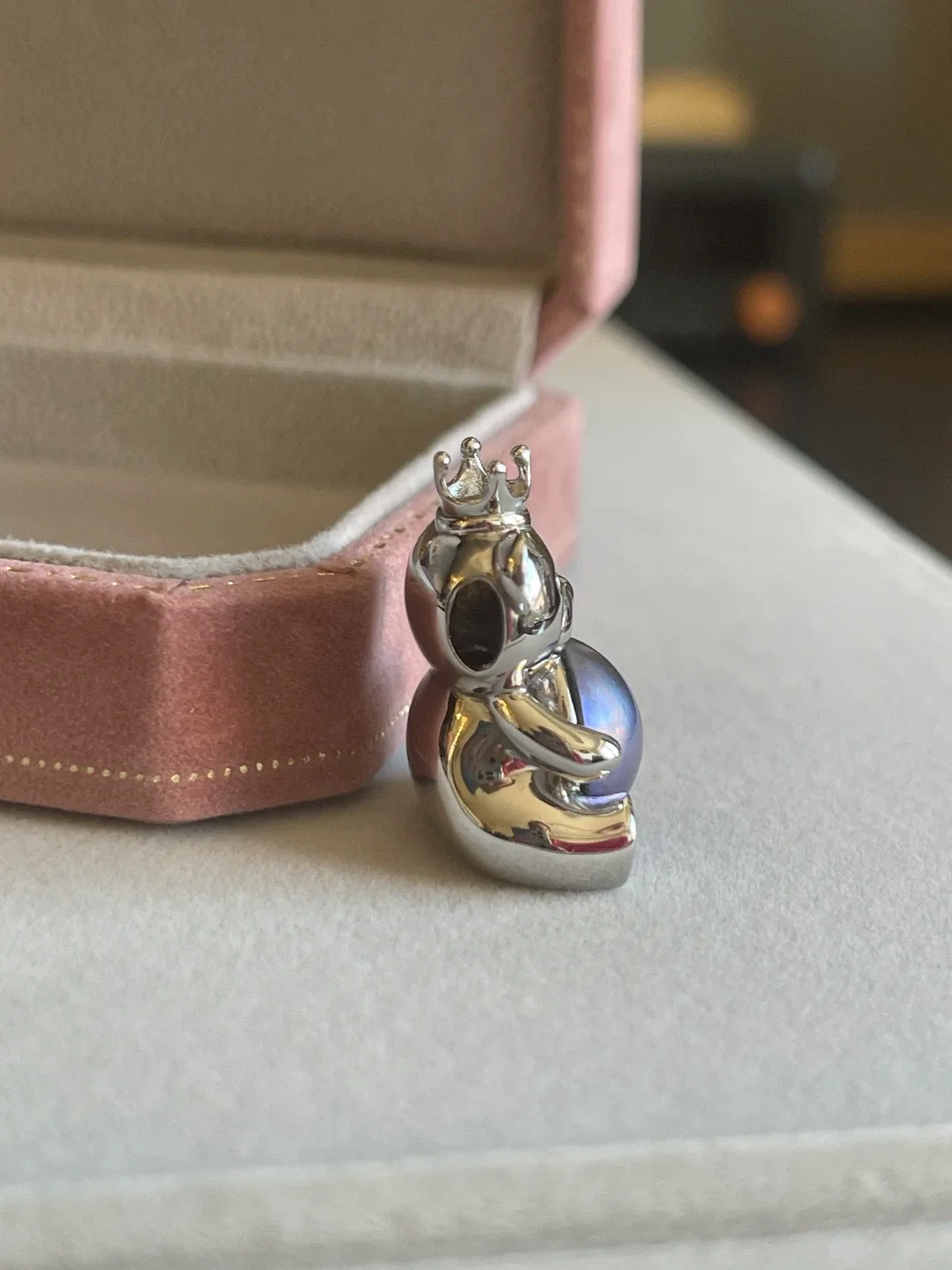 Silver Teddy Bear Pearl Pendant image indicator(3)