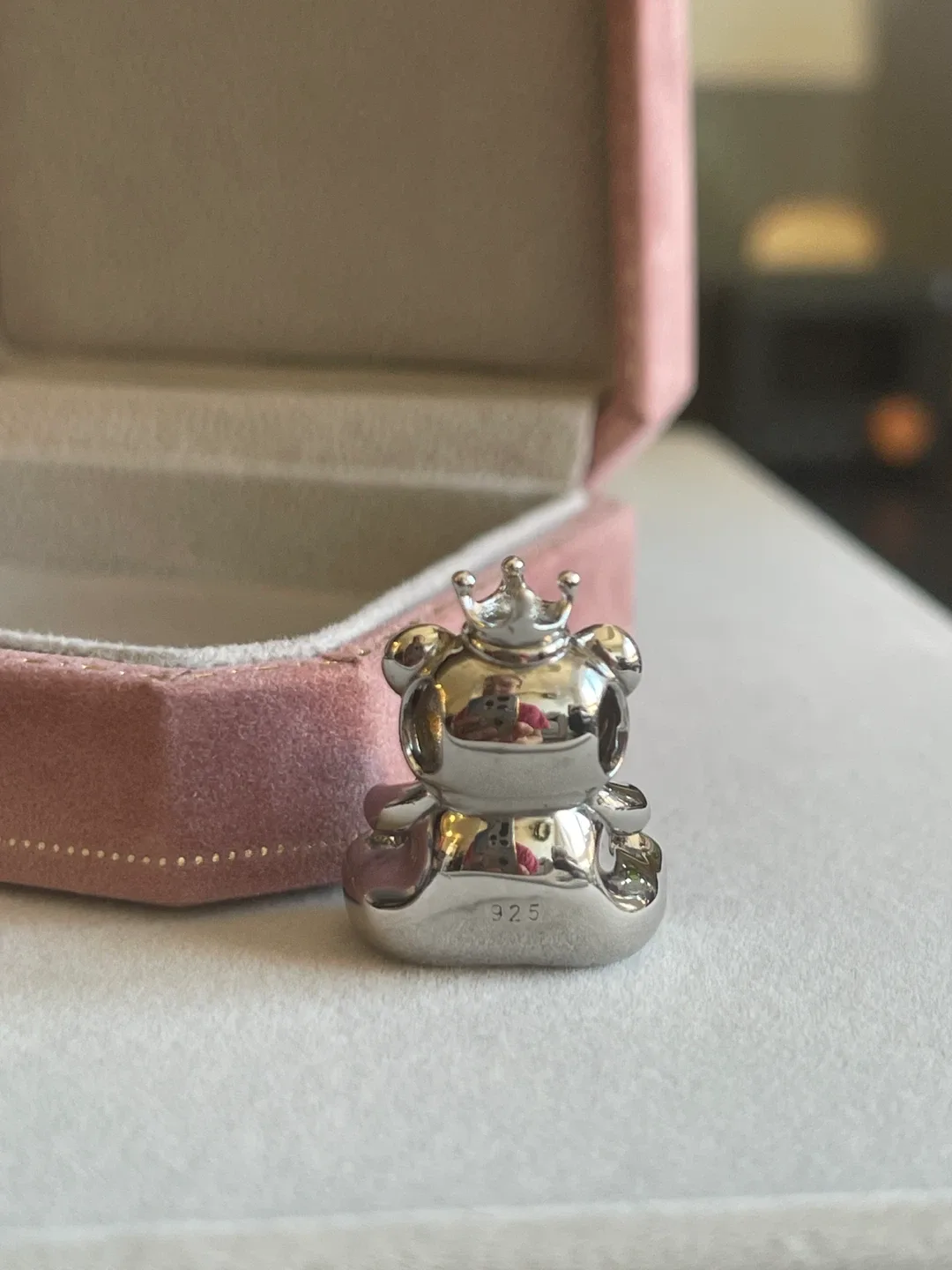 Silver Teddy Bear Pearl Pendant image indicator(4)