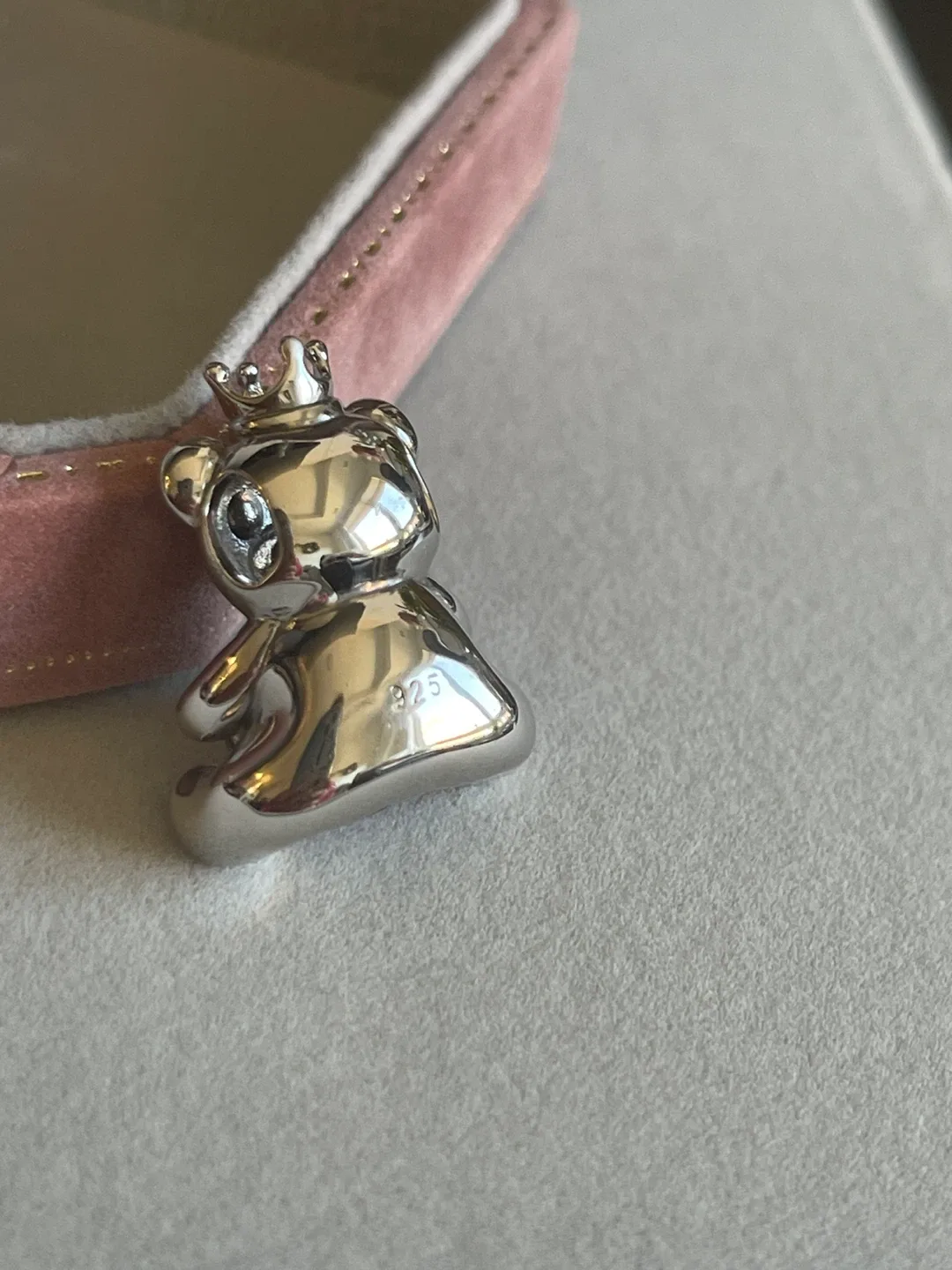 Silver Teddy Bear Pearl Pendant image indicator(6)