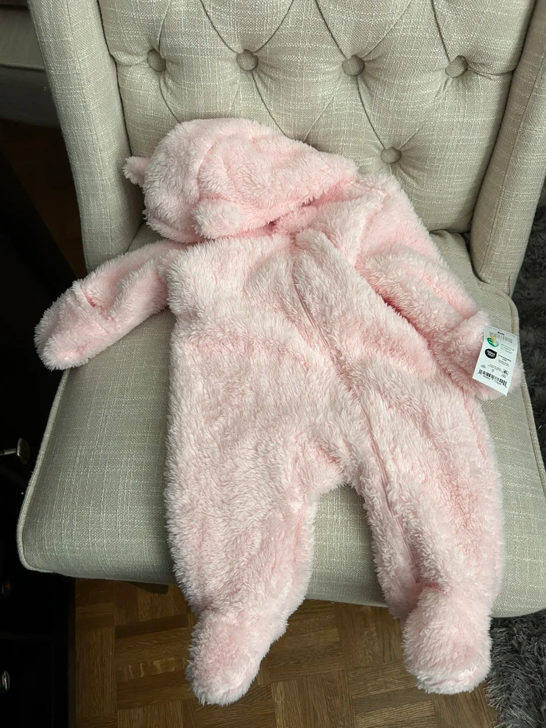 Carter's 3-6M Pink Sherpa Onesie -BNWT image indicator(2)