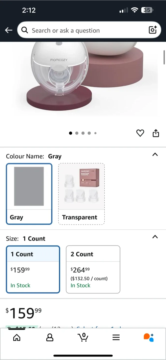 BNIB SEALED!! Momcozy M5 Wearable Breast Pump - NEW image indicator(2)