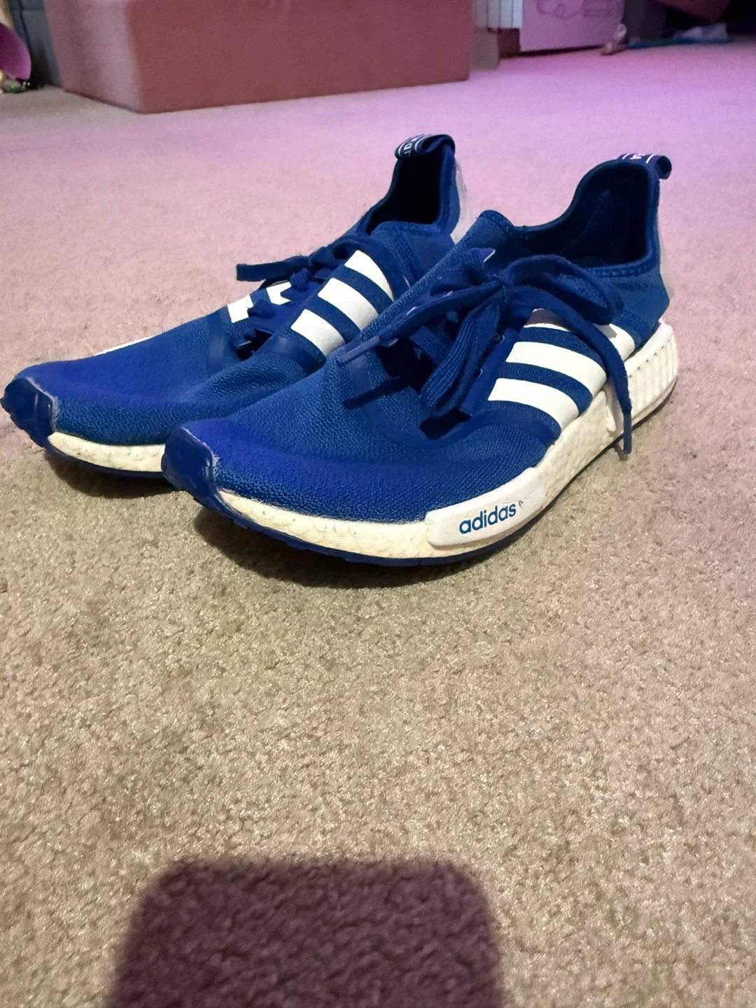 Adidas NMD R1 Blue Sneakers size 10 thumbnail