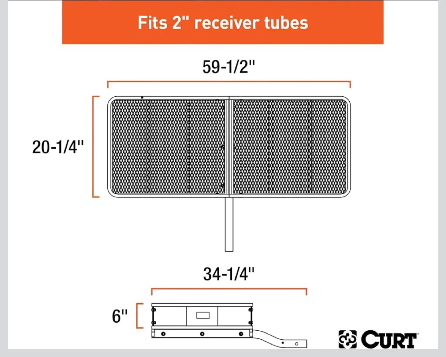 CURT Cargo Carrier - Fits 2" Receiver Tubes image indicator(2)