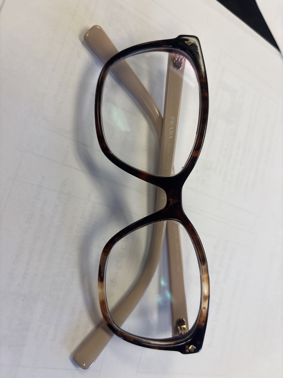 Prada PR 15ZV Tortoise Shell Eyeglasses Size 53-16-145 - photo 2
