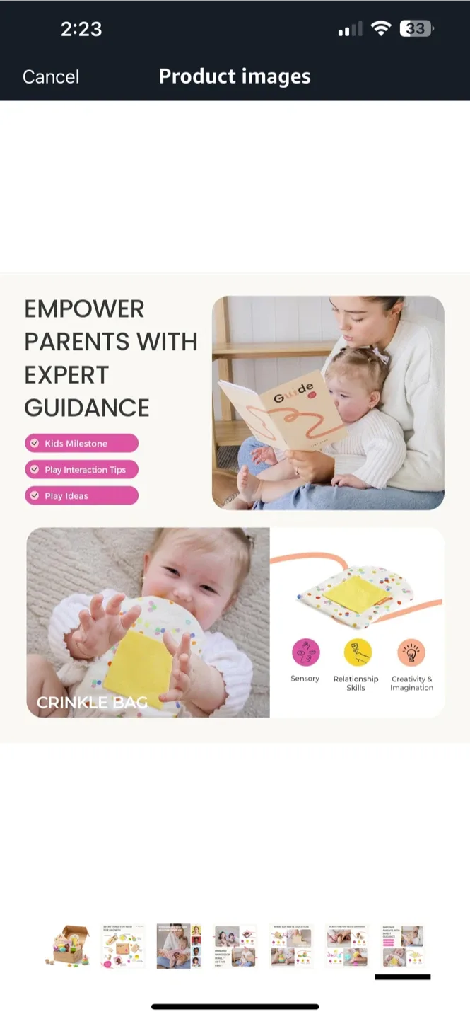 BNIB Giftable Tiny Land Montessori Toy Set (10-12M) image indicator(5)