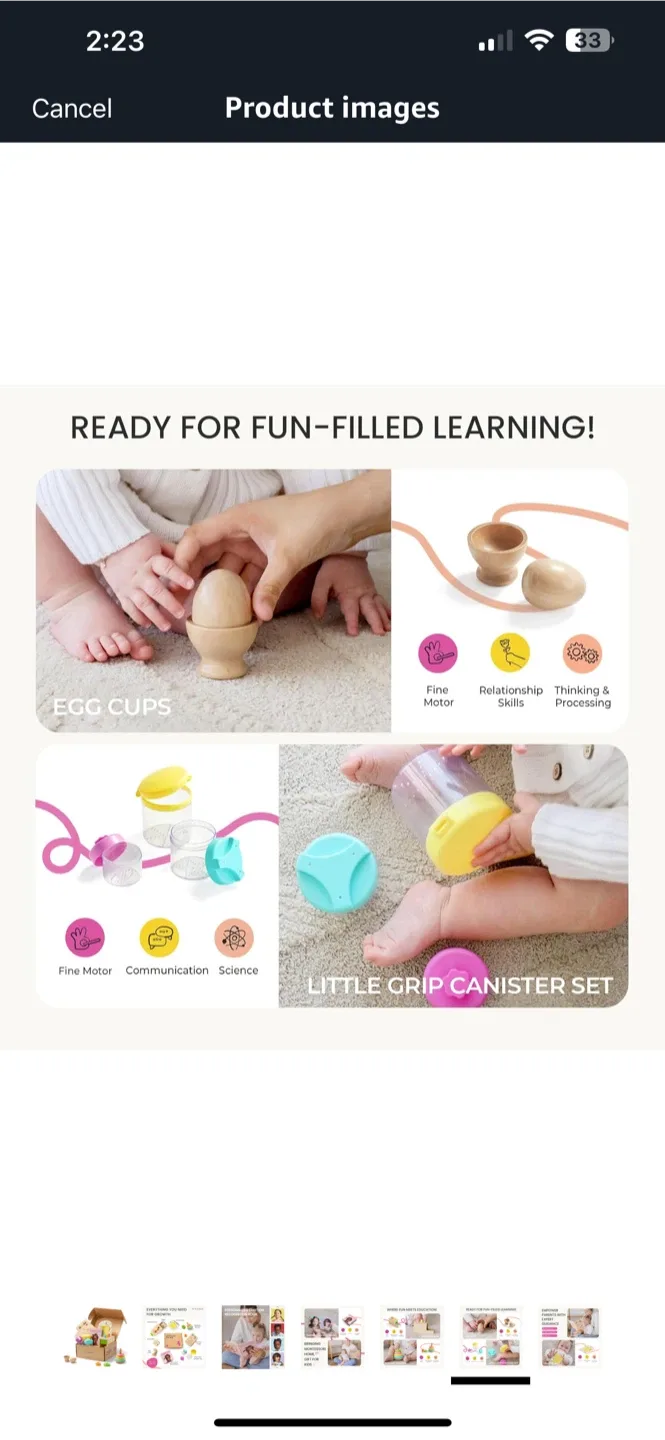 BNIB Giftable Tiny Land Montessori Toy Set (10-12M) image indicator(4)