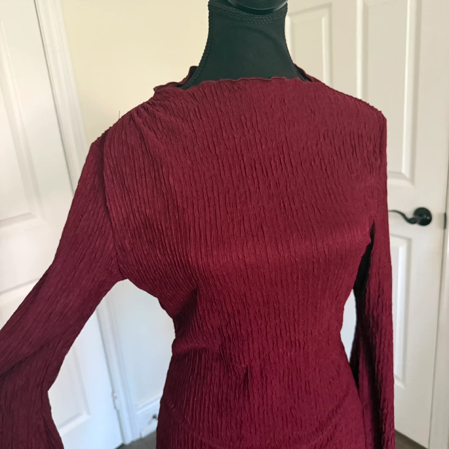 BURGUNDY maxi dress image indicator(2)