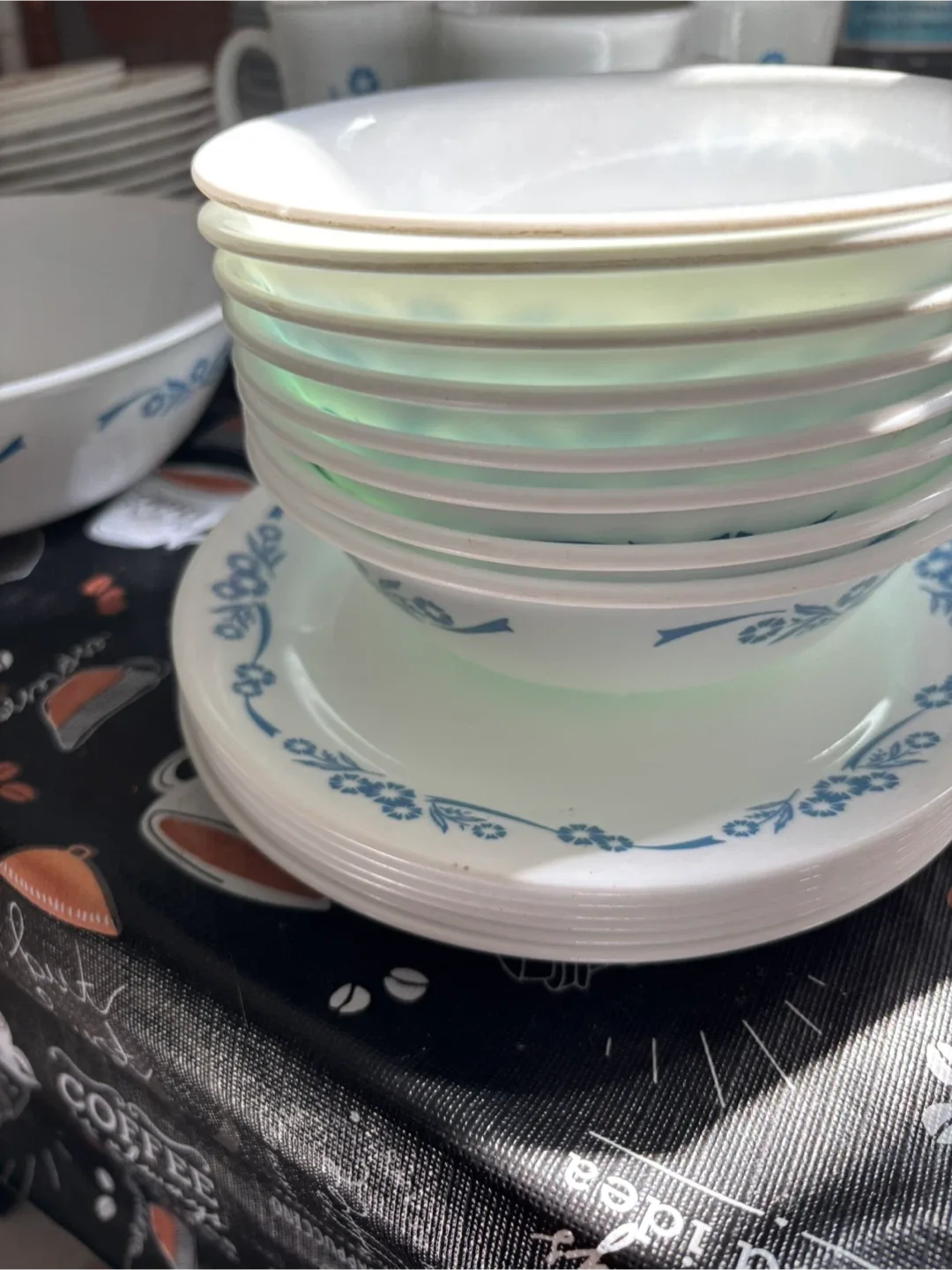 Corelle Dishes Set with Blue Floral Pattern image indicator(4)