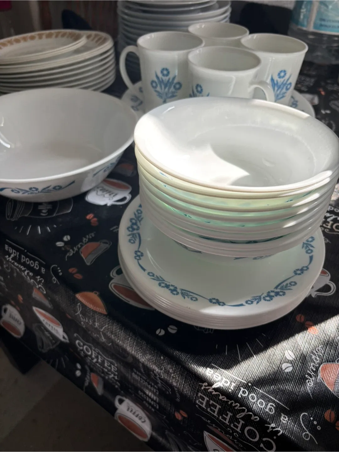 Corelle Dishes Set with Blue Floral Pattern image indicator(5)