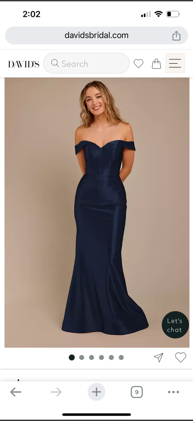 David's Bridal Off-the-Shoulder Gown