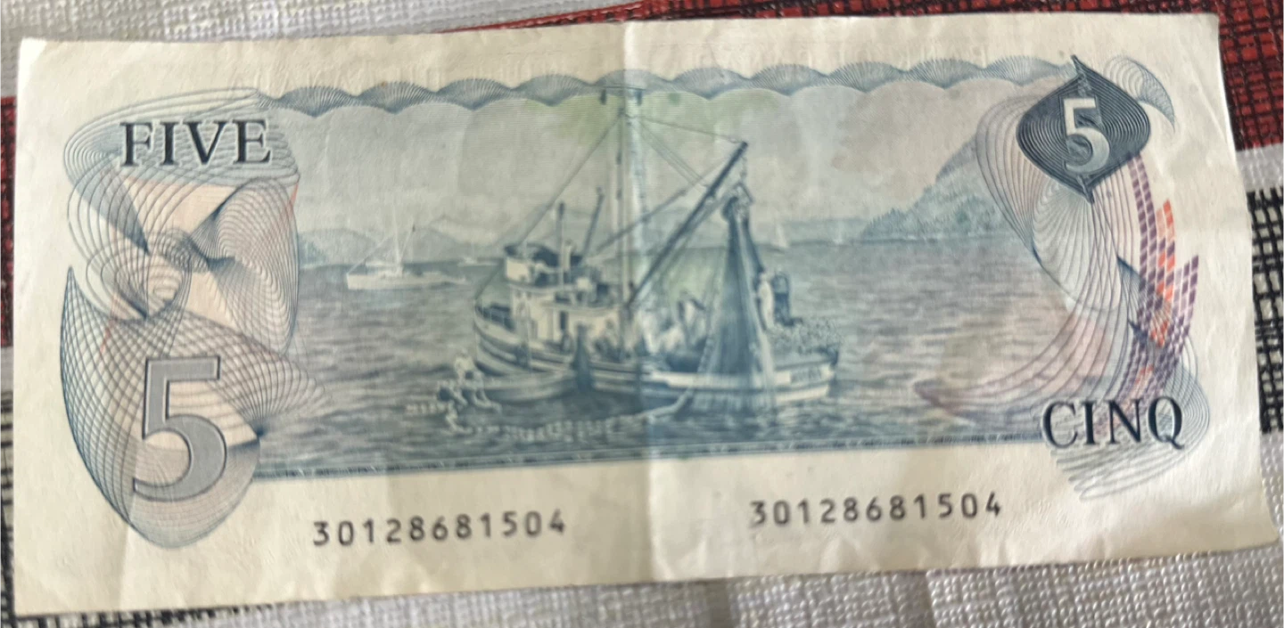 5 Canada dollar bill 1979 - photo 2