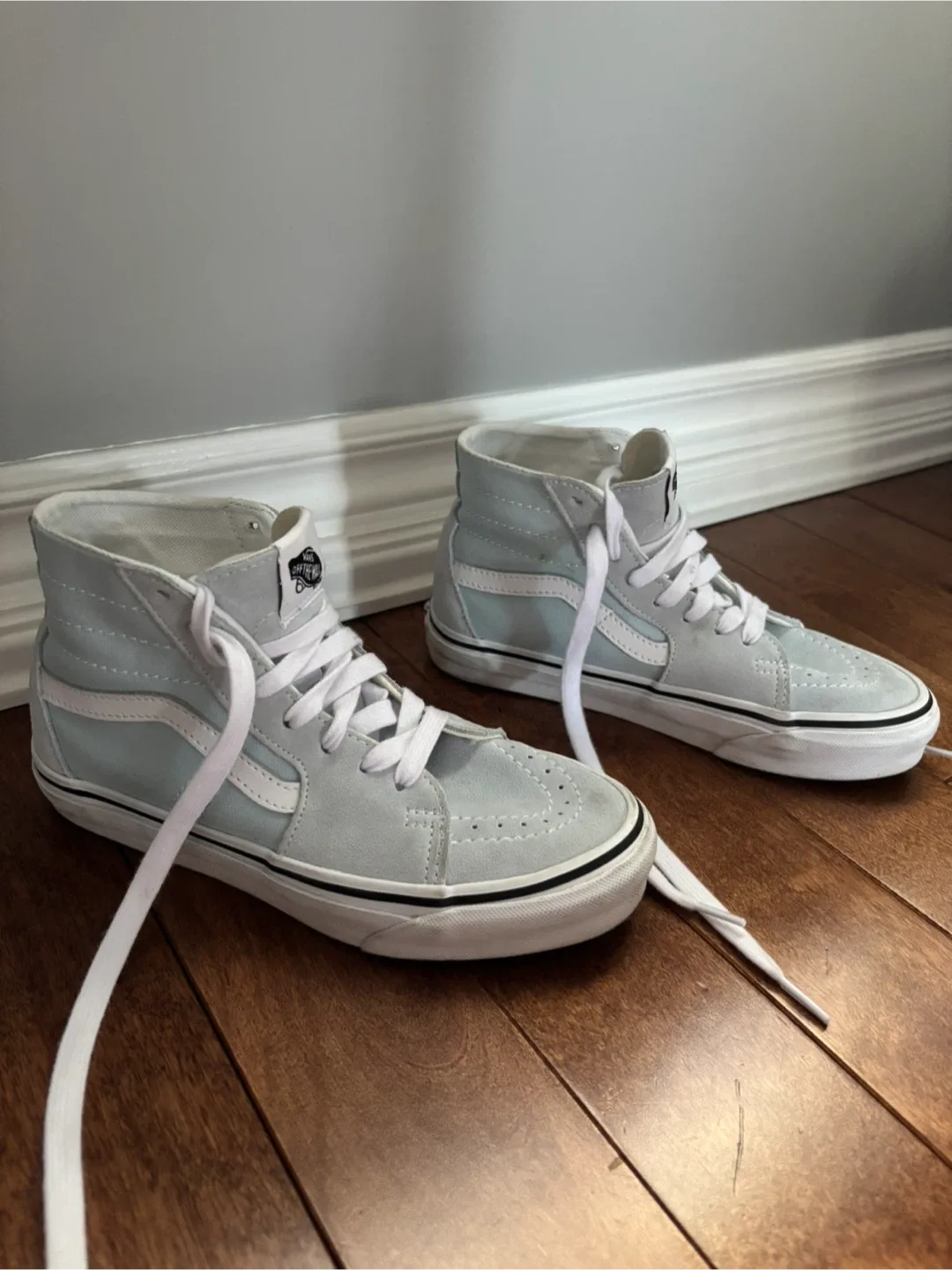 Vans Sk8-Hi White/Blue, Women's 6 thumbnail