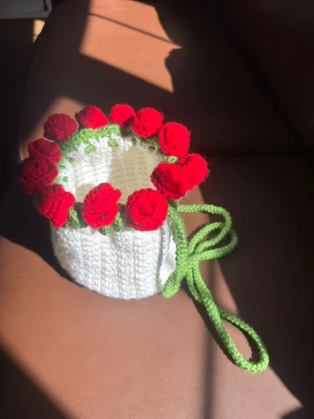 Handmade Crochet Rose Bag image indicator(2)