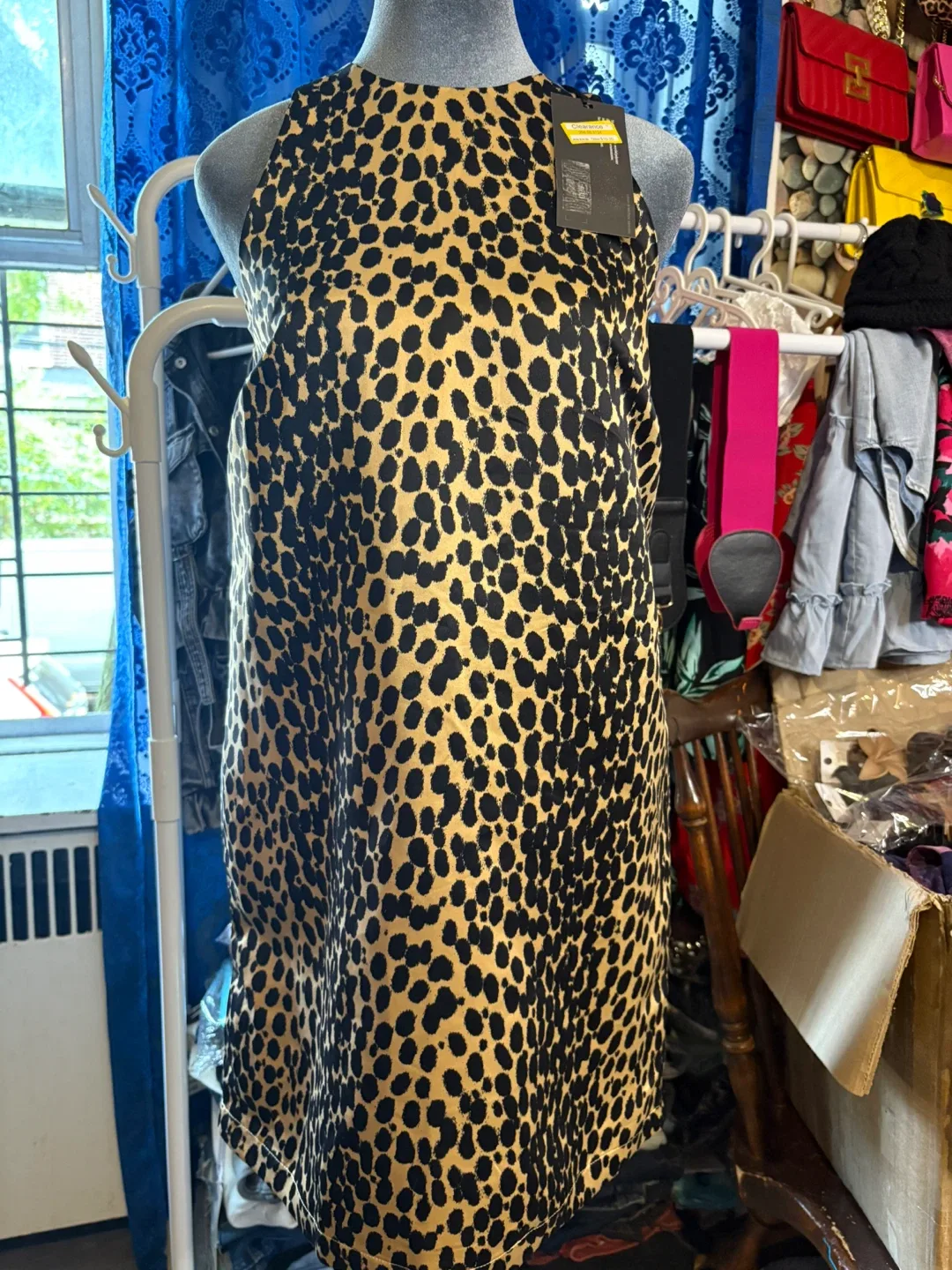 Leopard Print Sleeveless Dress thumbnail