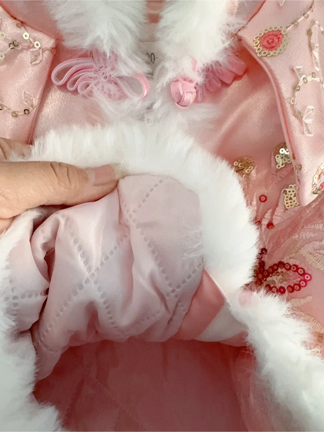 Pink Embroidered Kids' Costume Set Size 4-6T image indicator(5)