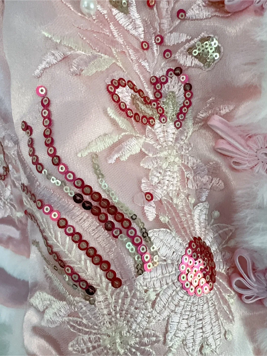 Pink Embroidered Kids' Costume Set Size 4-6T image indicator(3)