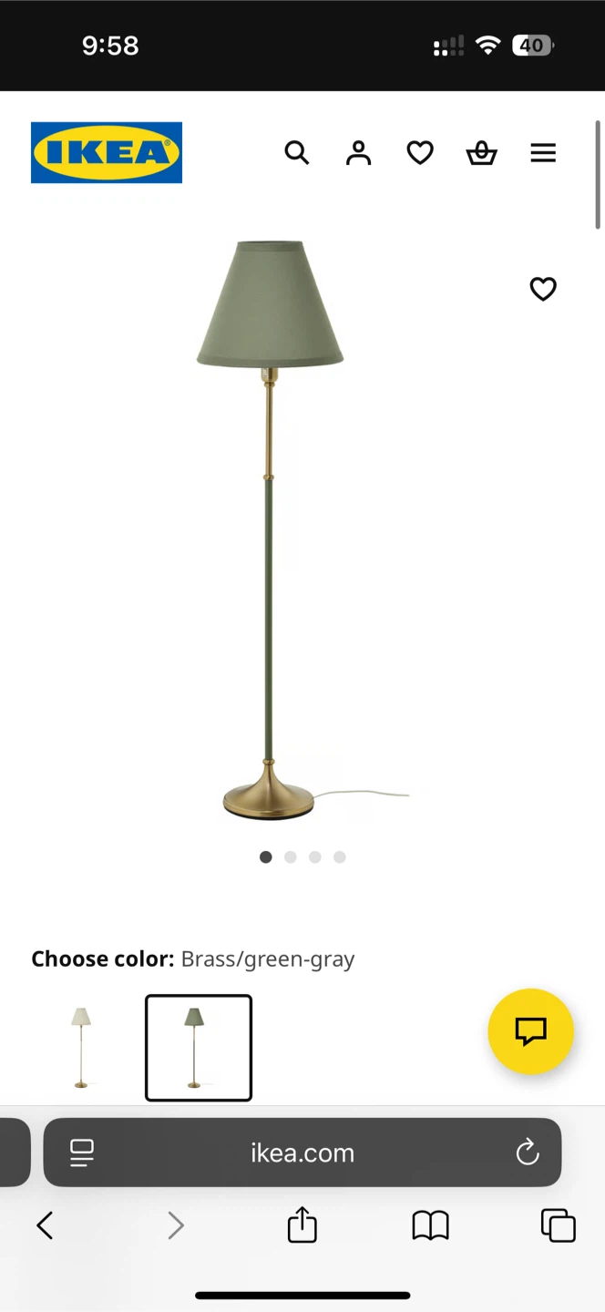 IKEA FLYGHÖJD Floor Lamp - Brass/Green-Gray - photo 2