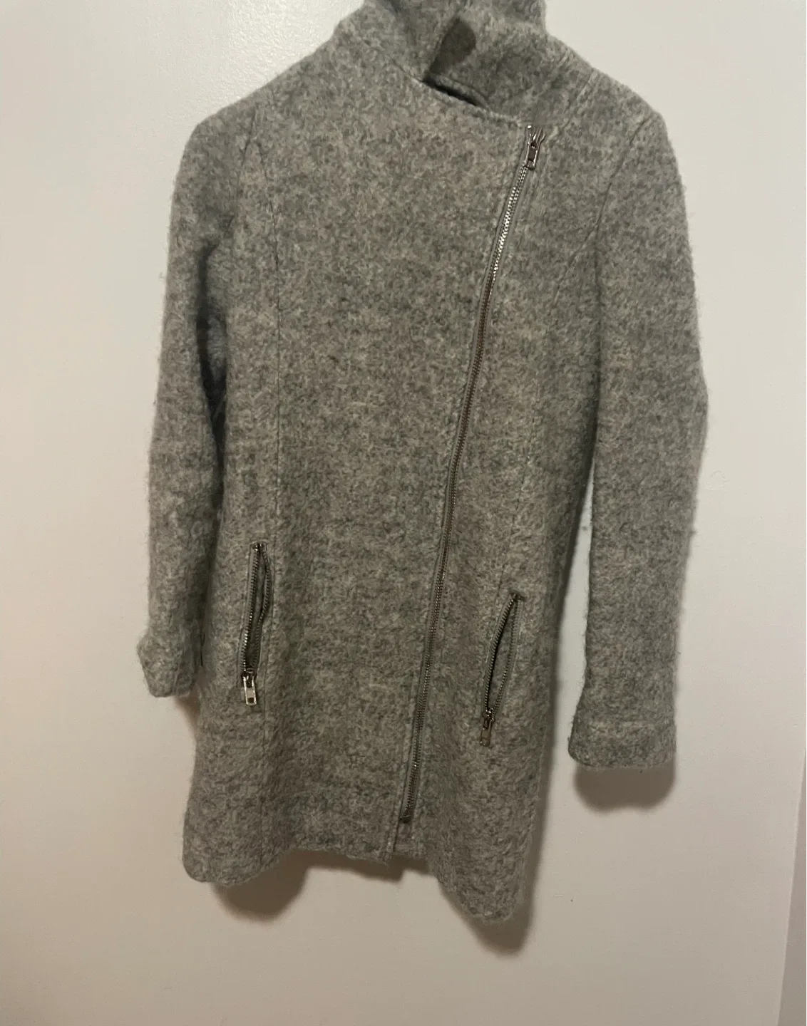 Grey Wool Blend Coat thumbnail