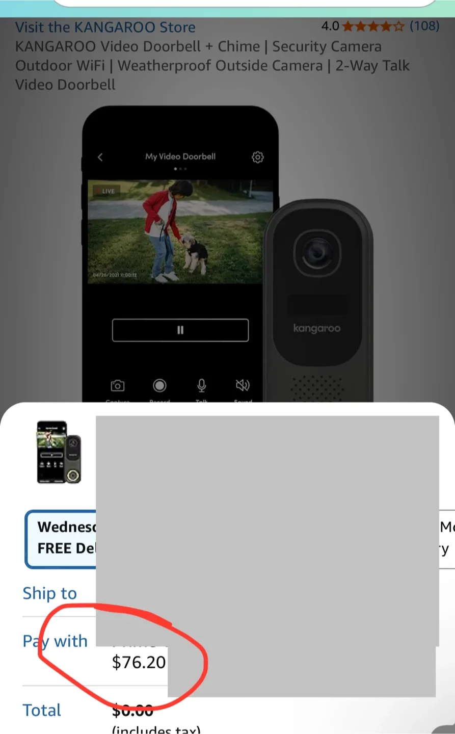 Kangaroo Video Doorbell + Chime image indicator(2)