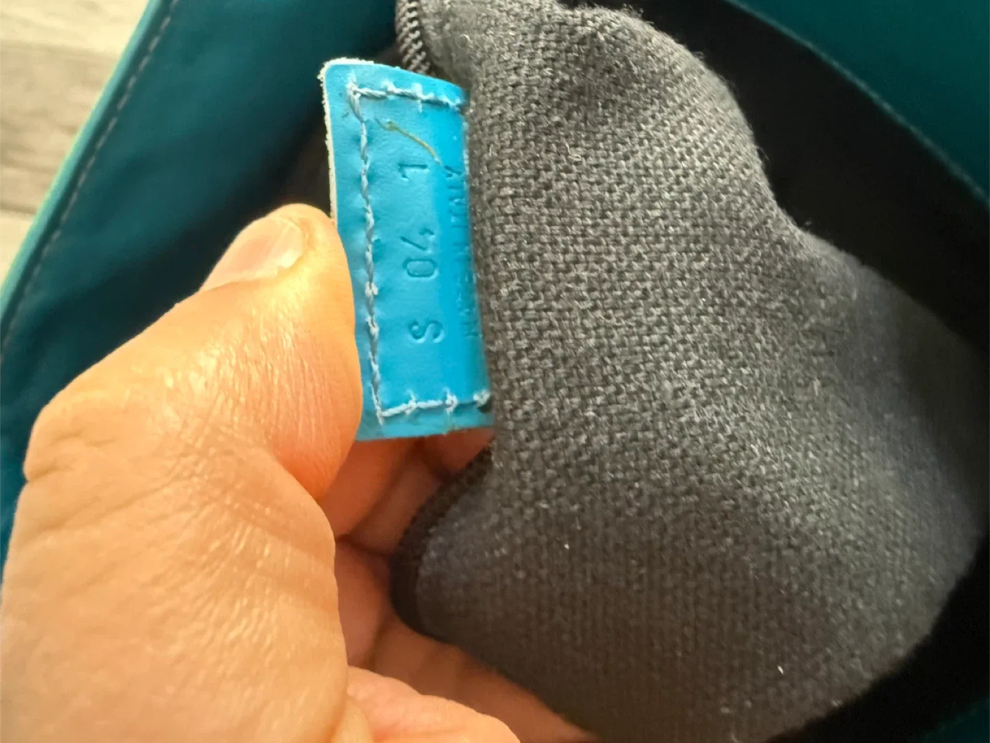 Burberry Turquoise Embossed Leather Bag image indicator(7)