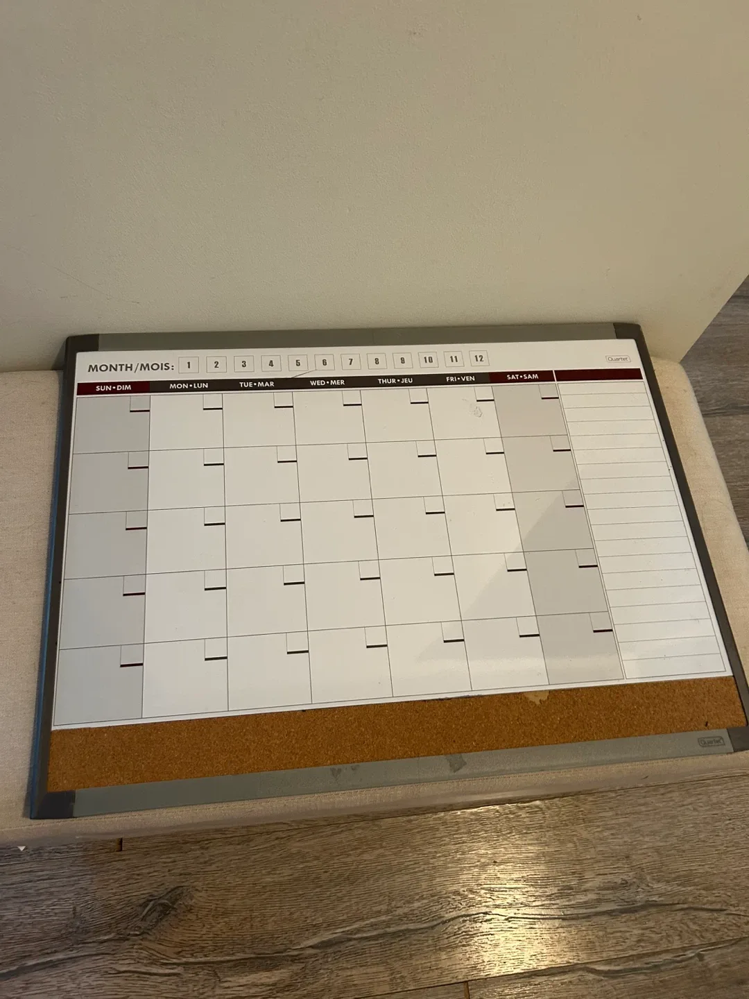 Quartet Monthly Dry-Erase Calendar Board image indicator(2)