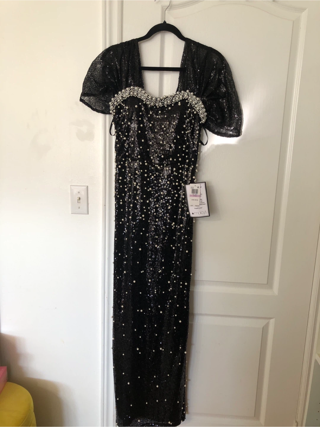 Core Social Black Sequin Pearl Dress - Size 11/12
