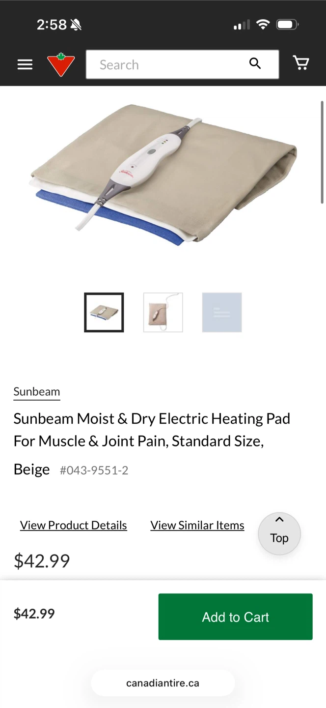 Sunbeam Moist & Dry Electric Heating Pad - photo 2