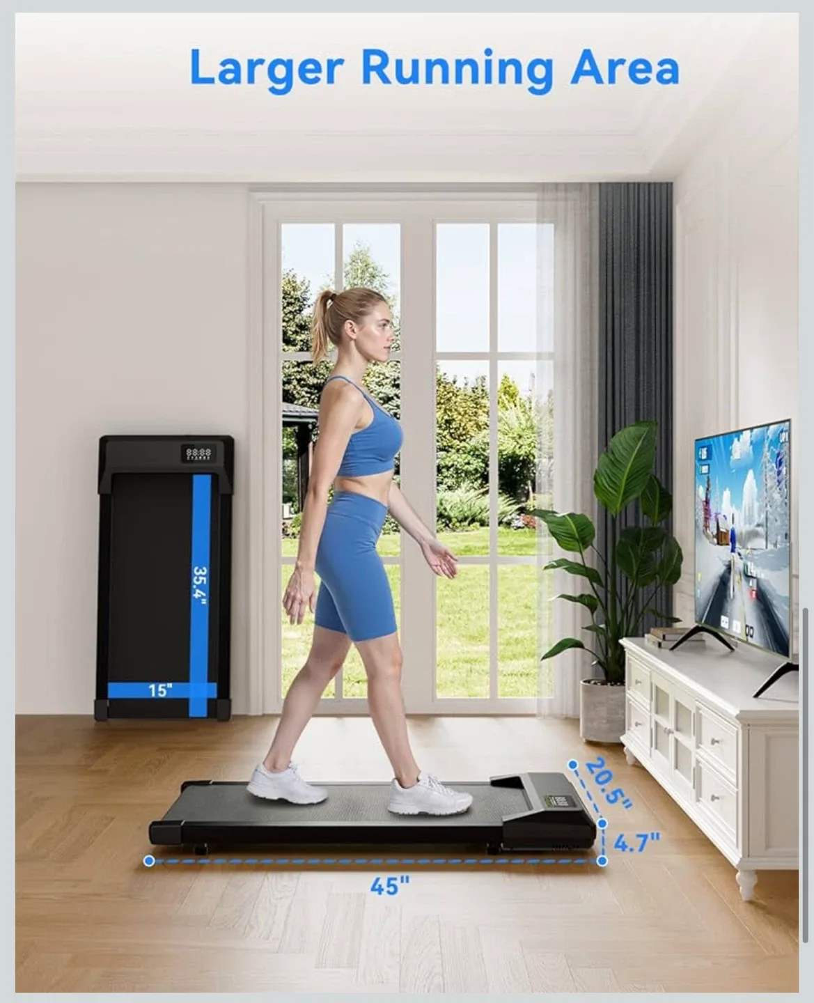 Folding Treadmill - Max 2.5HP & Lower Noise Motor image indicator(6)