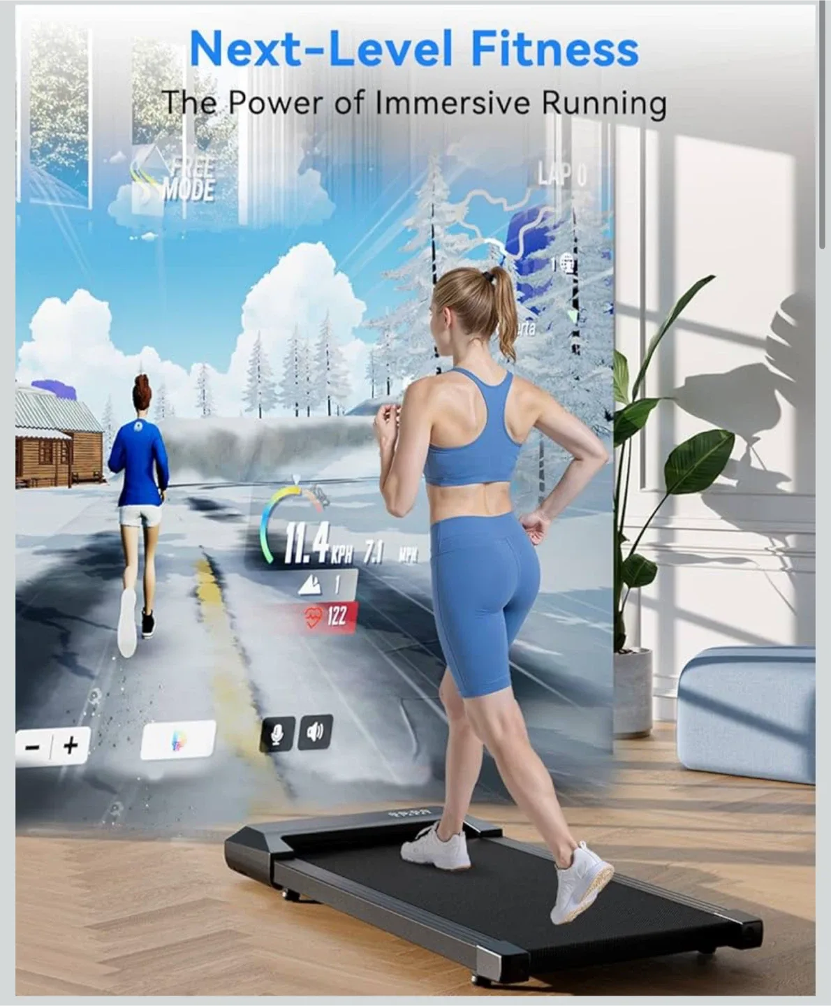 Folding Treadmill - Max 2.5HP & Lower Noise Motor image indicator(2)