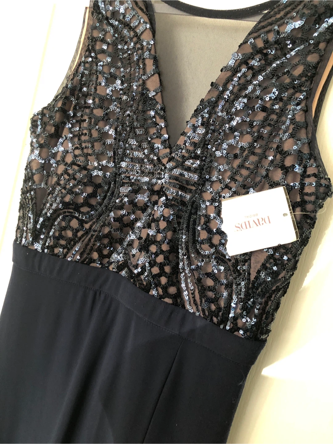 David's Bridal Navy Sequin Dress - New with Tags! - photo 2