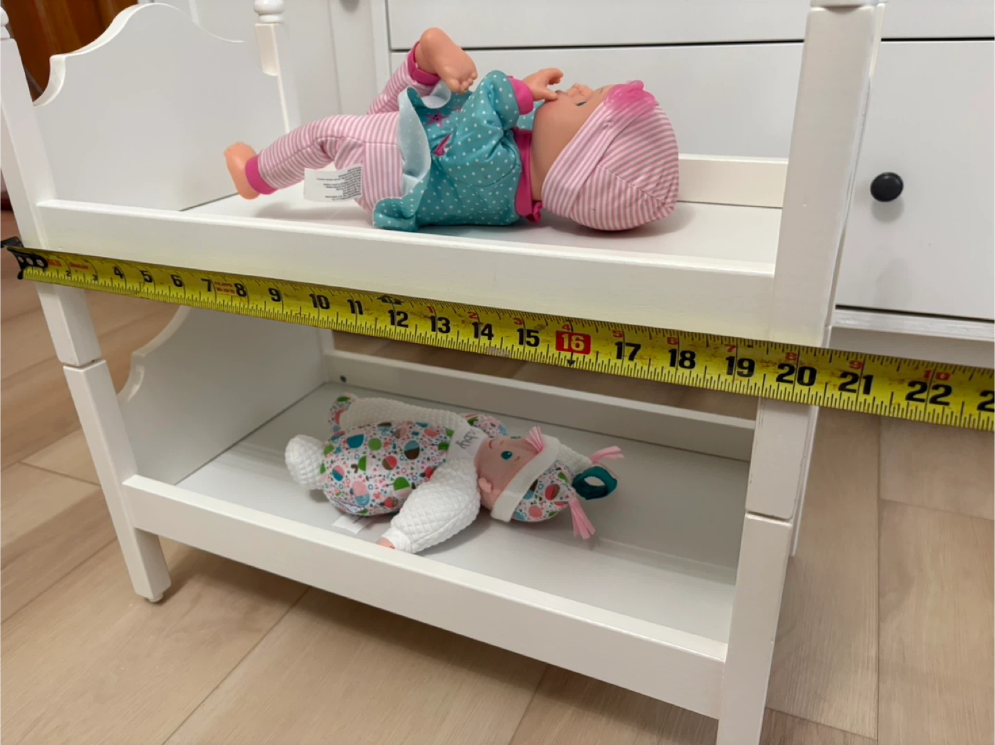 White Wooden Doll Bunk Bed - photo 4