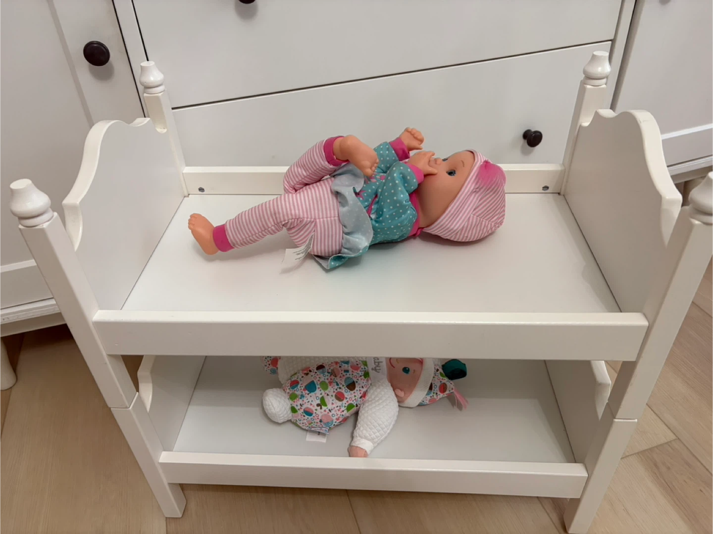 White Wooden Doll Bunk Bed - photo 2