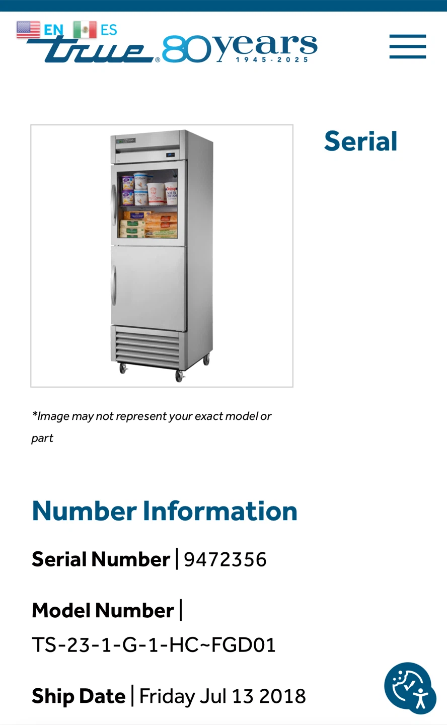 True Refrigerator TS-23-1-G-1-HC~FGD01 - photo 3