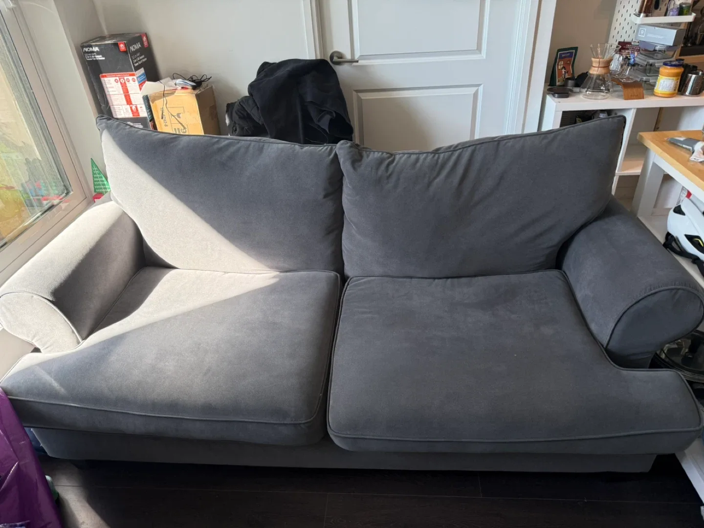 2m Grey 2-Seat Sofa - move out sale �❤️‍🔥 thumbnail