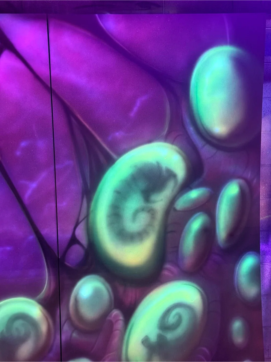 Custom Airbrush Mural (8’x8’) Alien UV Light image indicator(9)
