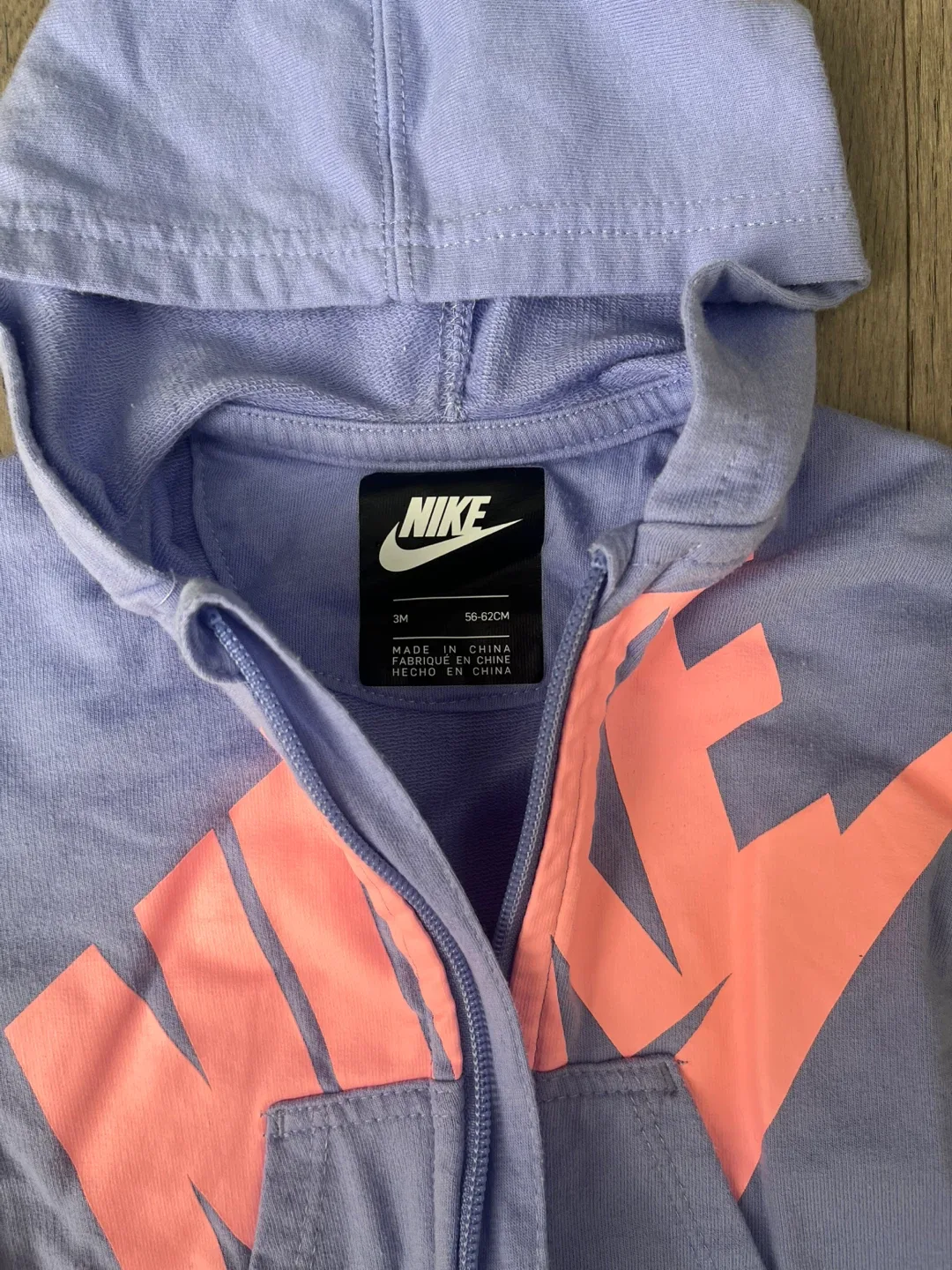 Nike Baby Zip-Up Hooded Romper - 3M image indicator(2)