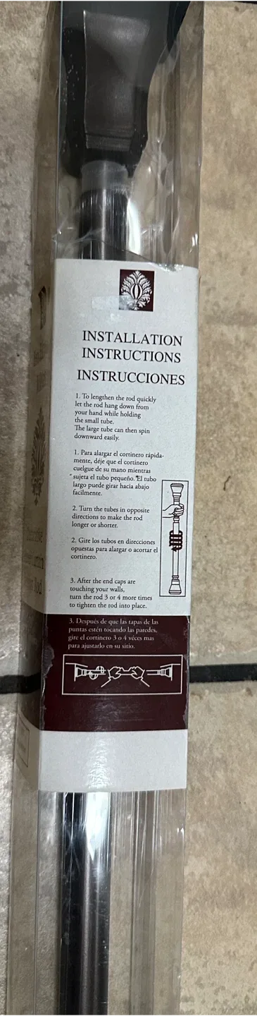 In Home Ideas Shower Curtain Tension Rod - Bronze image indicator(2)