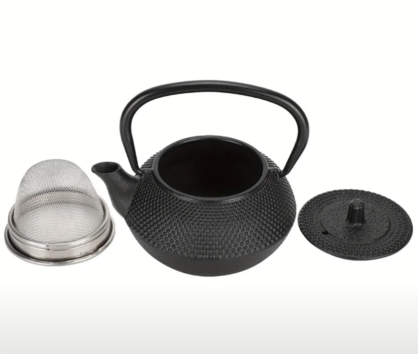 Small Cast Iron Teapot with Infuser - Black image indicator(4)