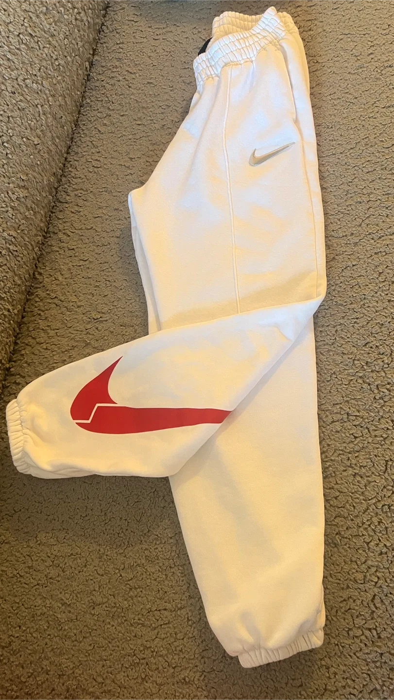 Nike White Sweatpants thumbnail