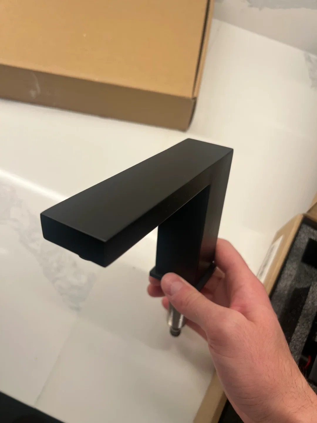 Modern Matte Black Bathroom Faucet - New in Box image indicator(2)