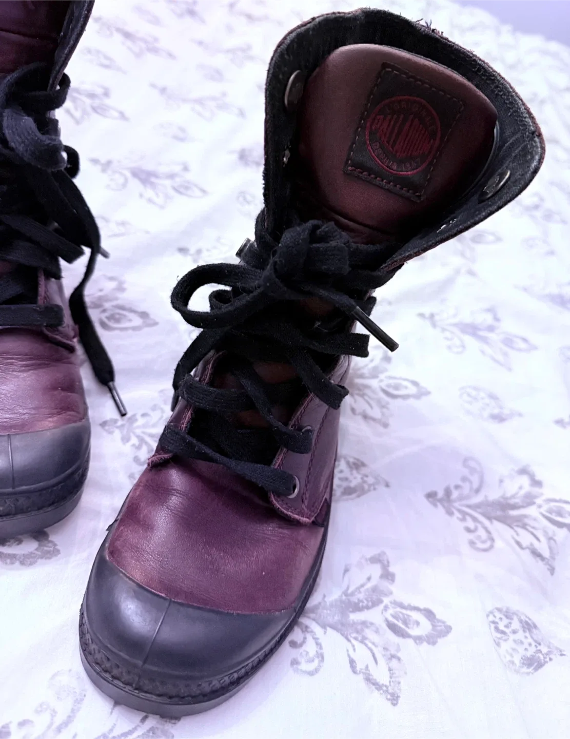Palladium Boots, Burgundy Leather image indicator(3)