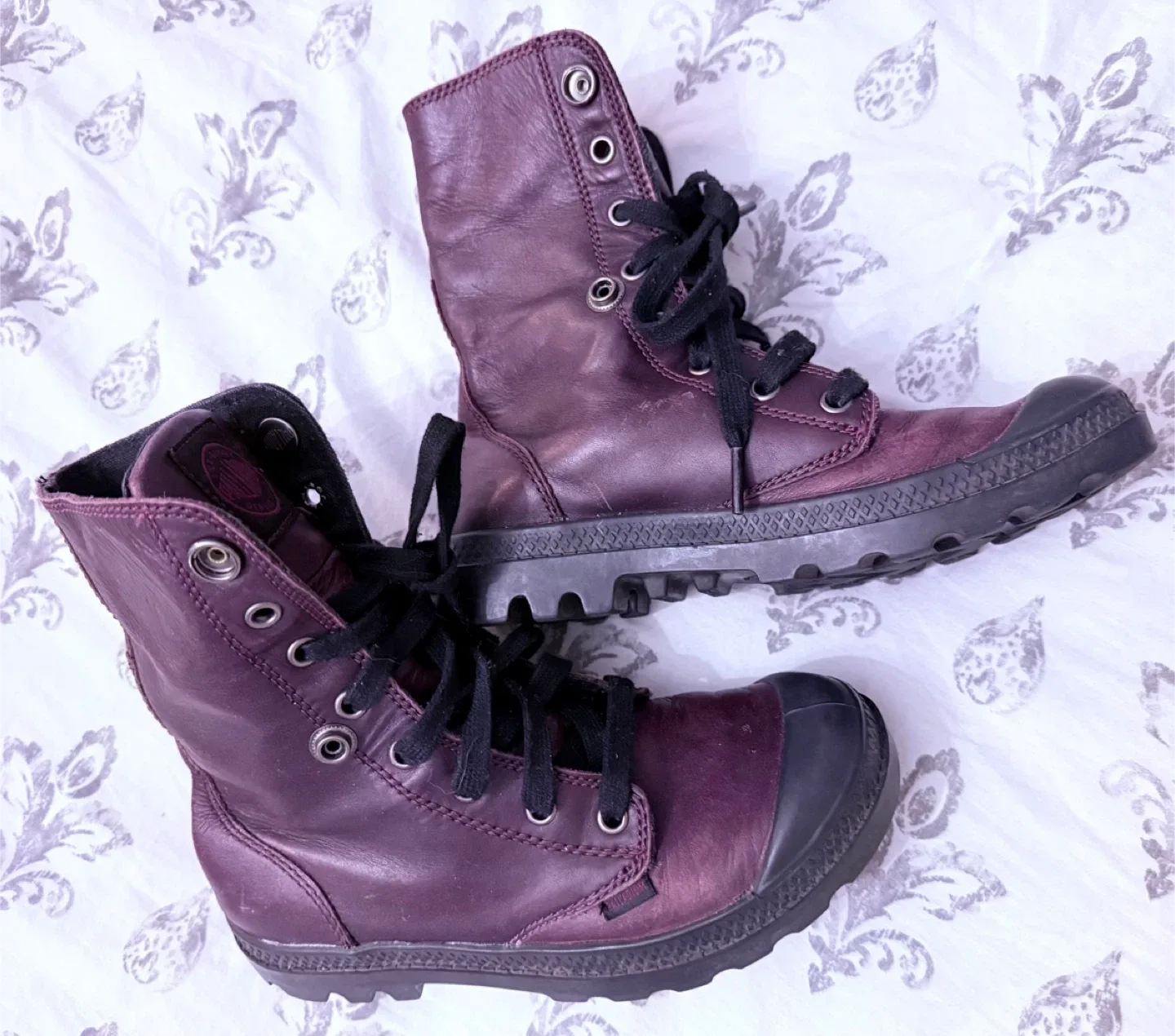 Palladium Boots, Burgundy Leather image indicator(4)