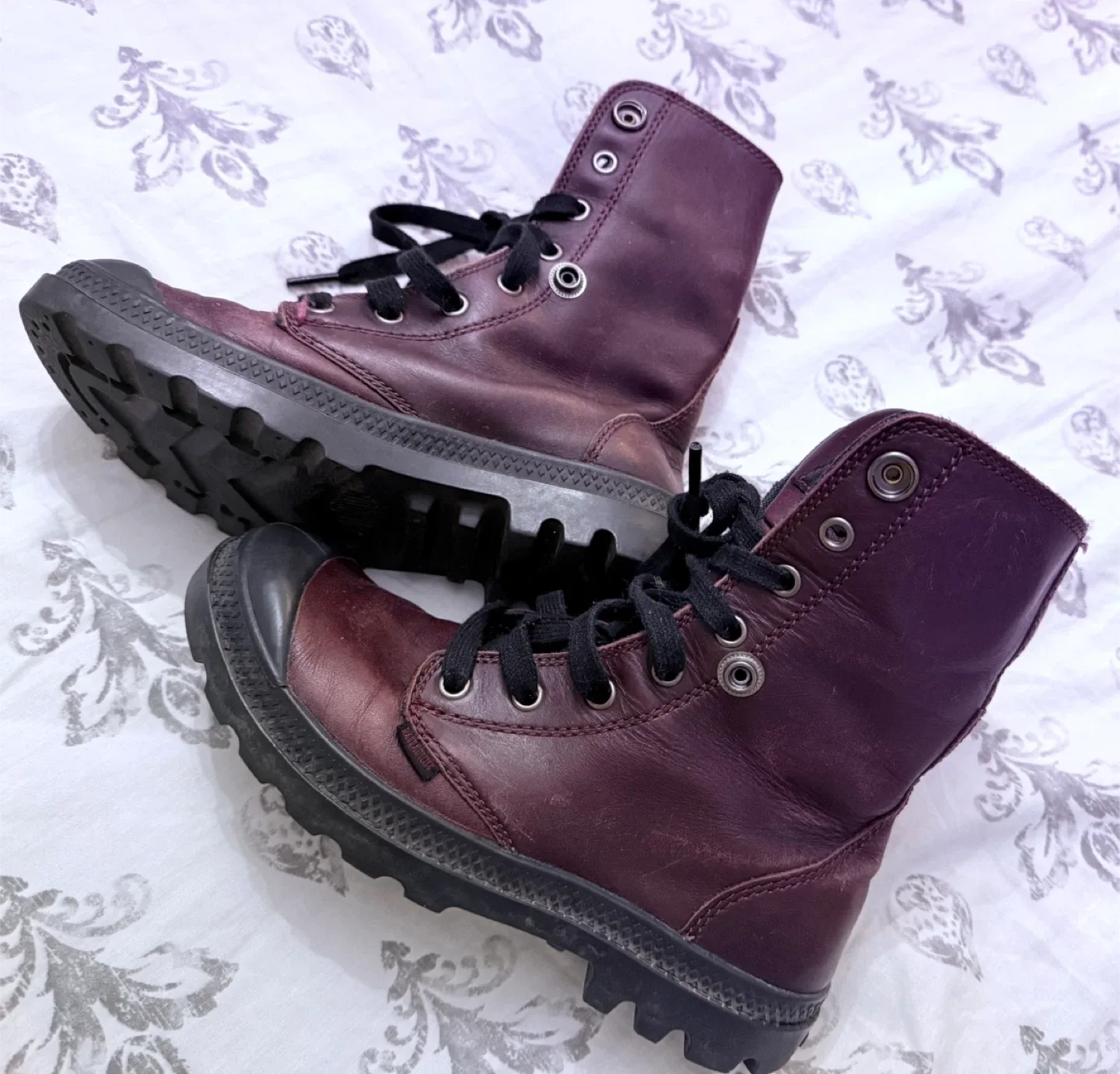 Palladium Boots, Burgundy Leather image indicator(6)