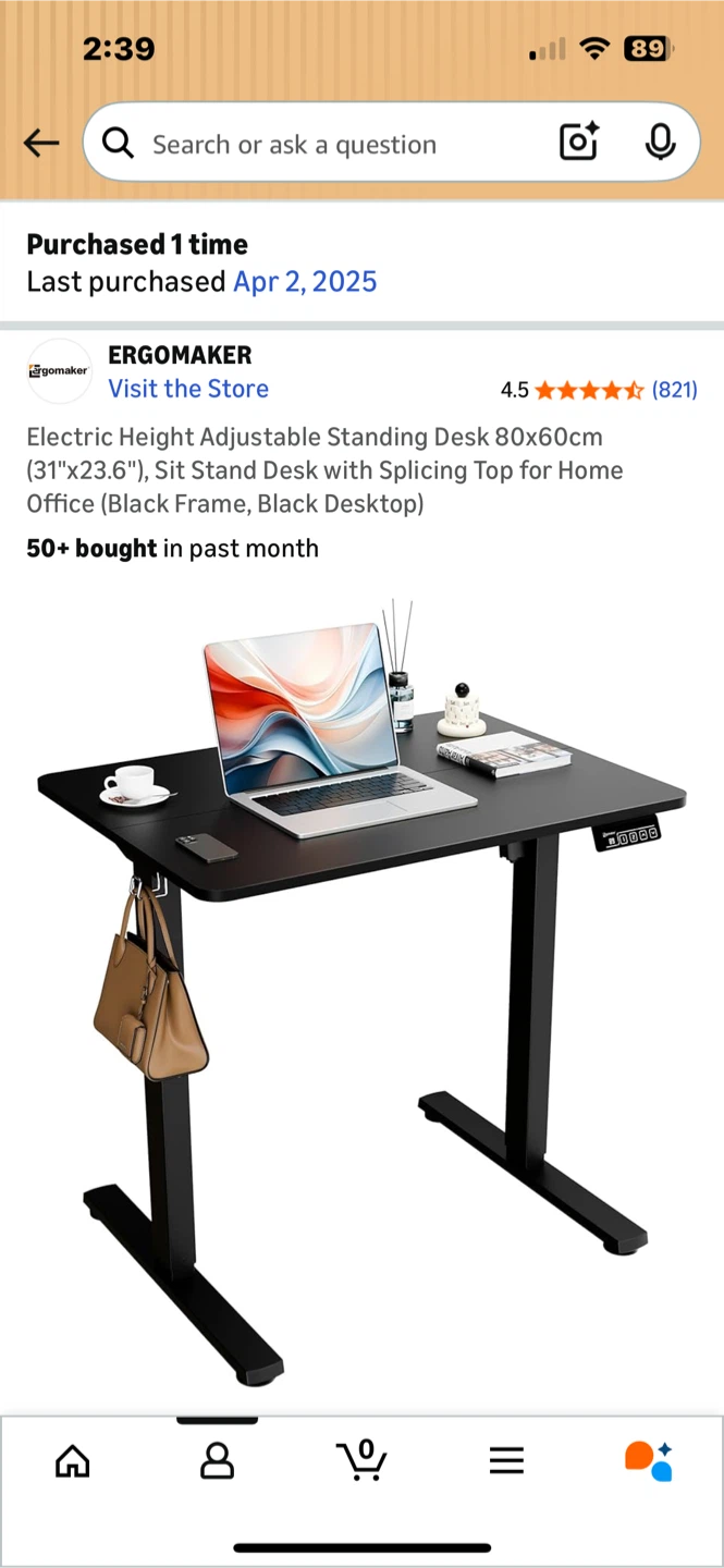 (Used) Electric Height Adjustable Standing Desk