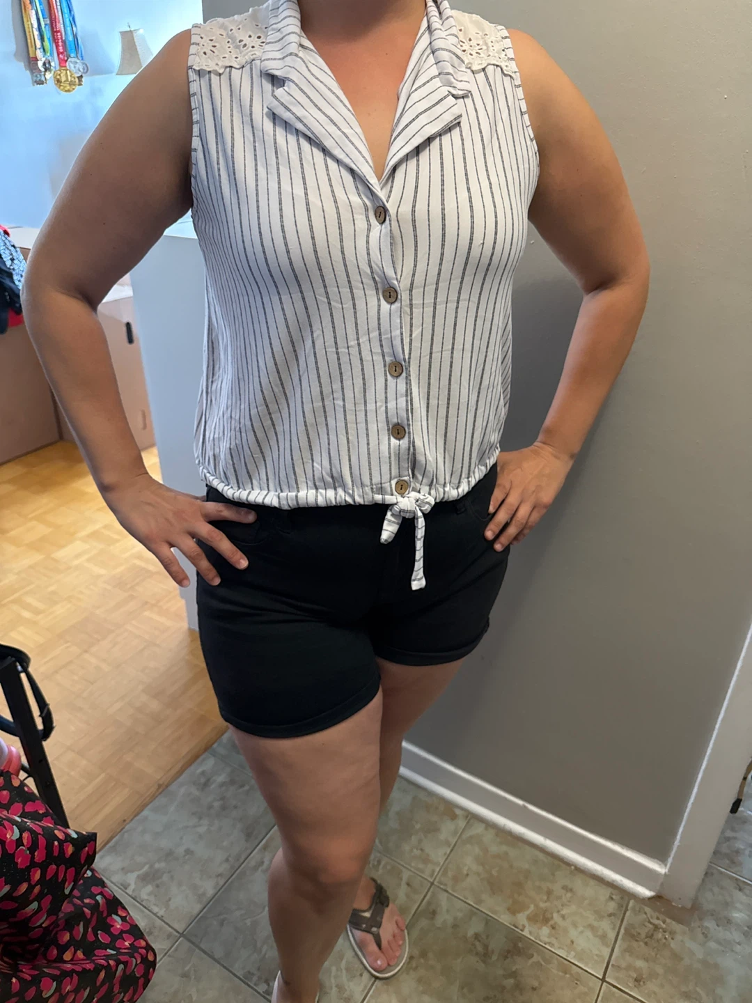 Ardene Striped Sleeveless Blouse