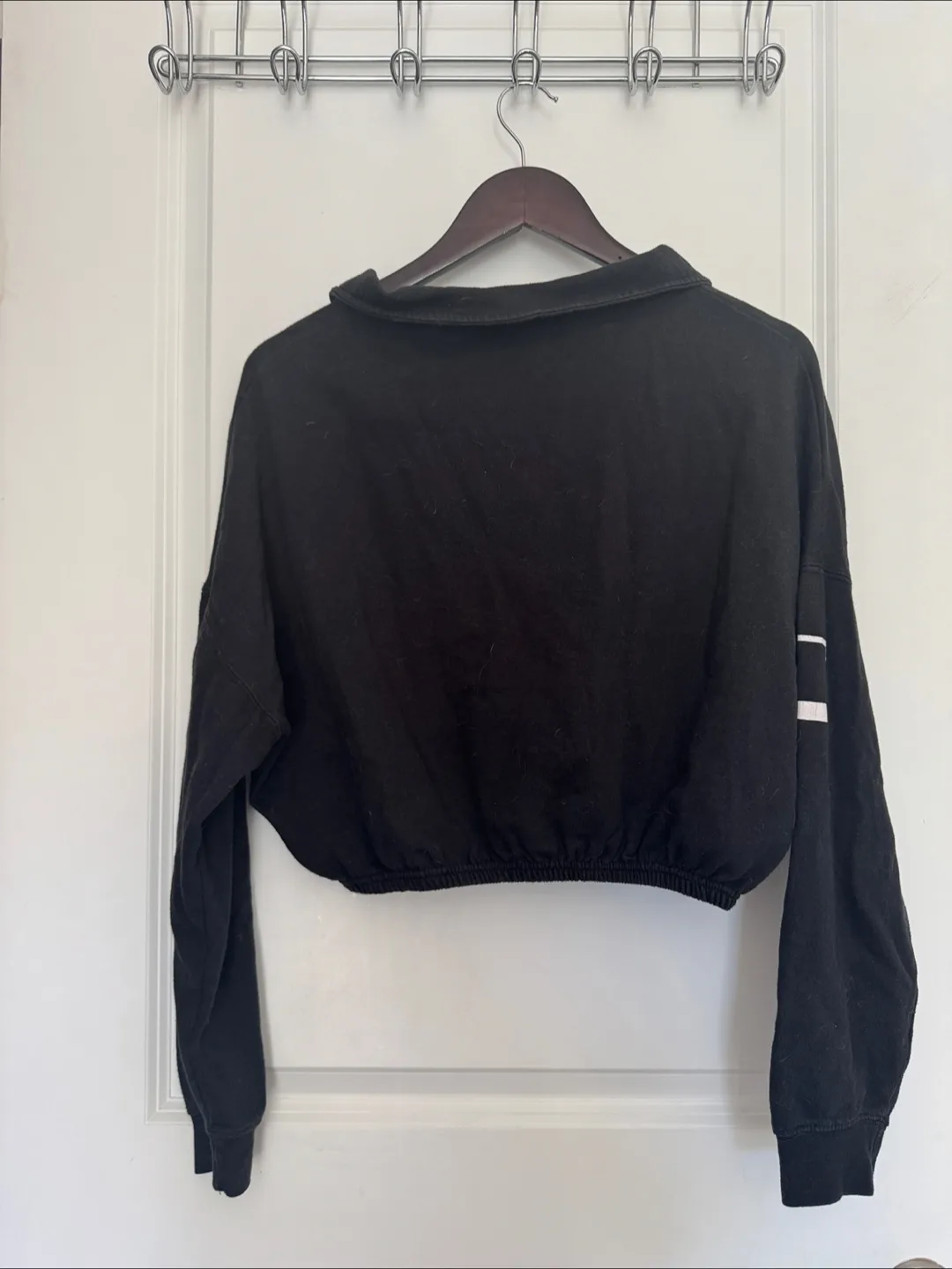 Polaroid Black Rainbow Stripe Crop Top - Size XL image indicator(3)