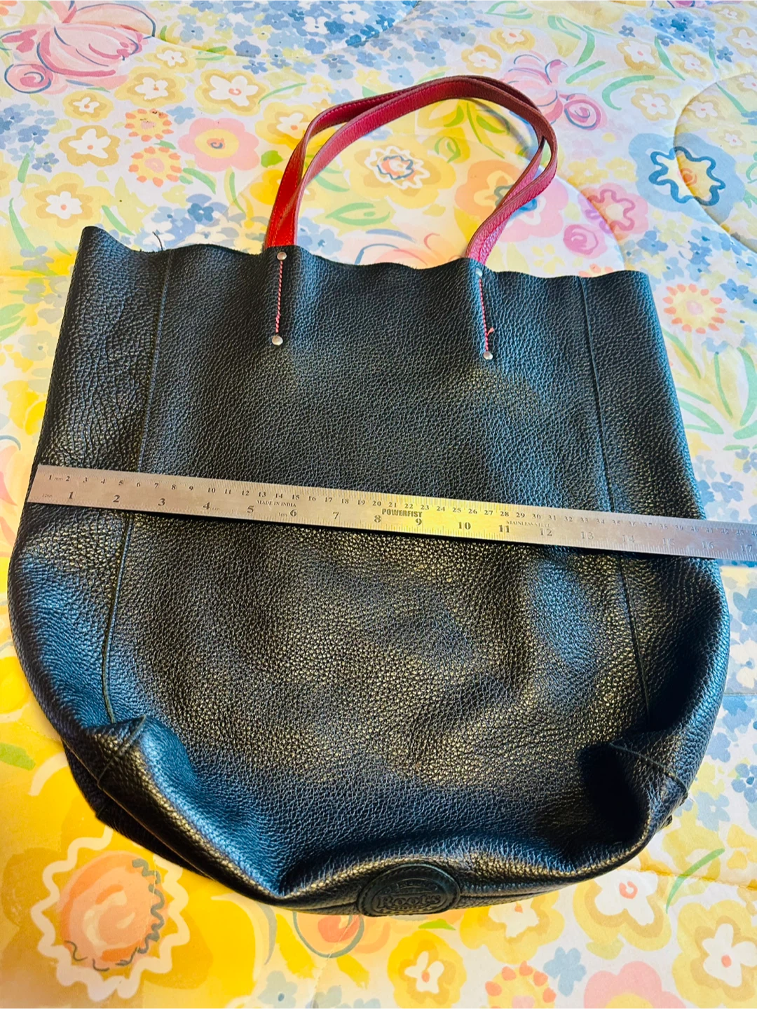 Roots Black Leather Tote Bag - photo 5