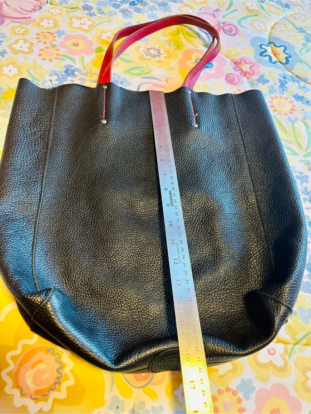 Roots Black Leather Tote Bag - photo 4
